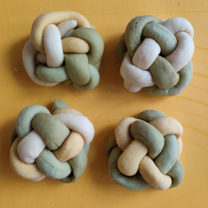 彩色绣球馒头