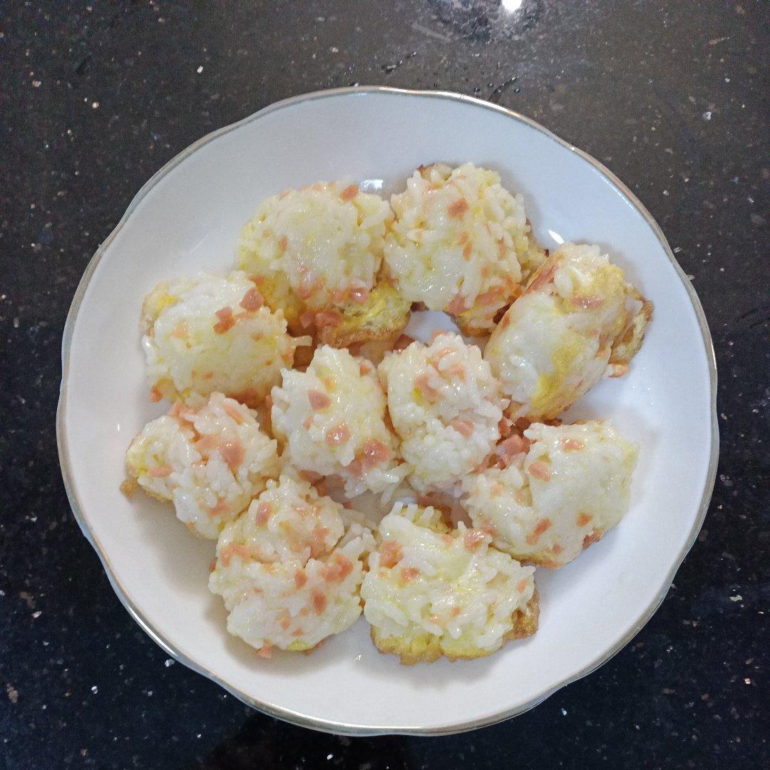 蛋煎饭团【儿童菜谱】