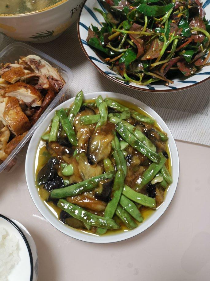 下饭好搭档—茄子炒豆角