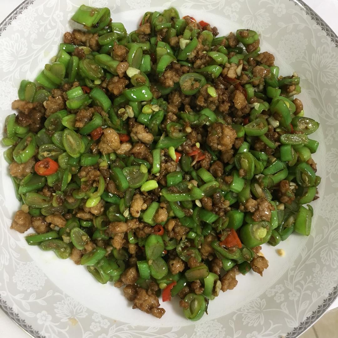 肉沫豆角下饭菜