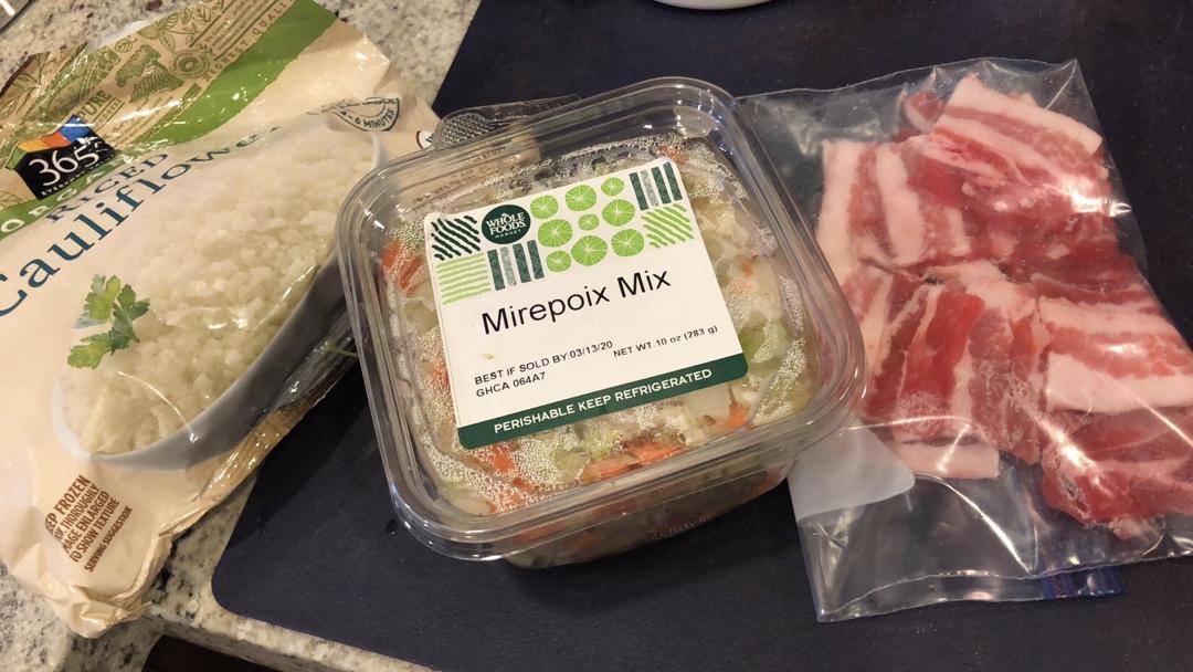 【健康三餐】三文鱼时蔬菜花米炒饭