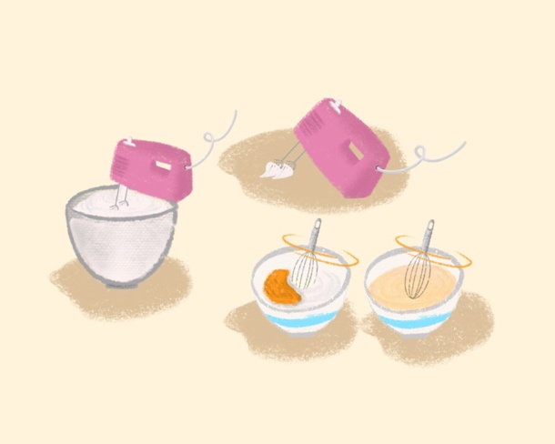 【手绘】南瓜紫米蛋糕•万圣节的做法 步骤8