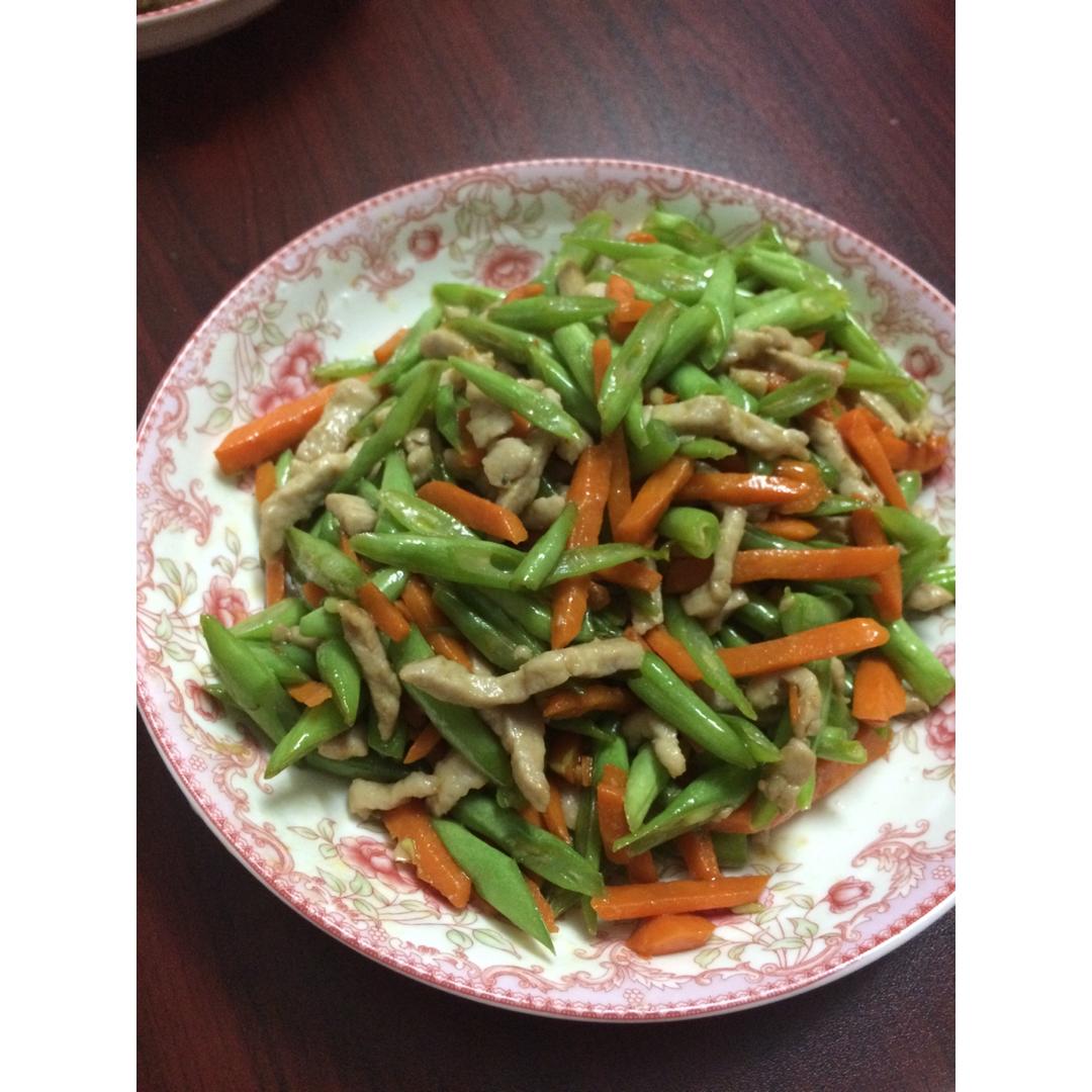 四季豆丝炒肉