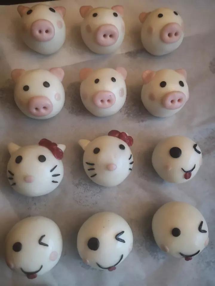 不开裂卡通造型汤圆（黑芝麻馅）