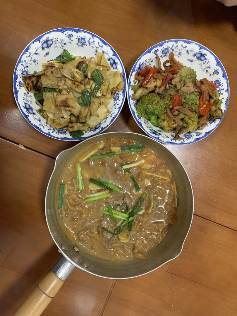 西兰花炒鱿鱼干