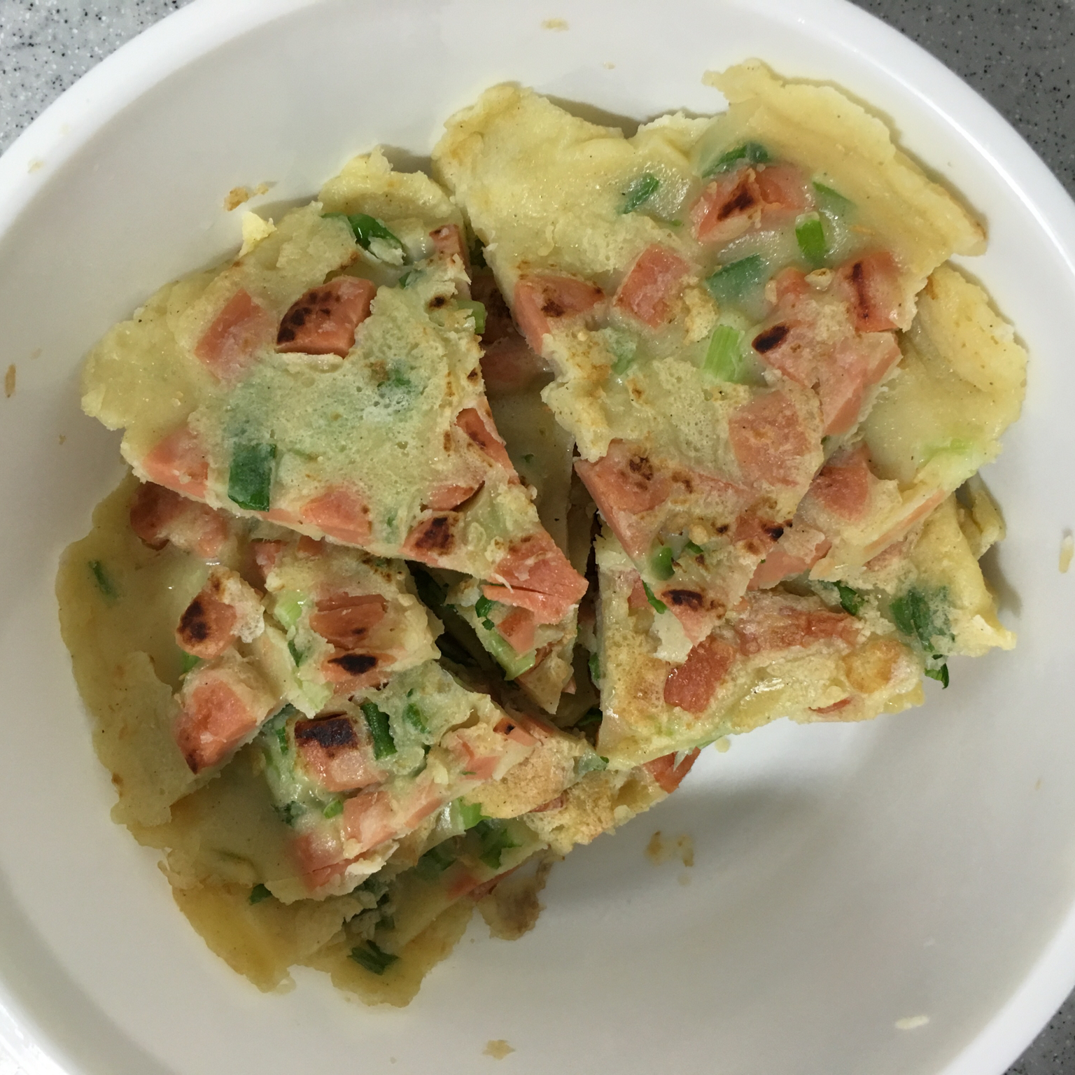 电饭锅鸡蛋葱饼