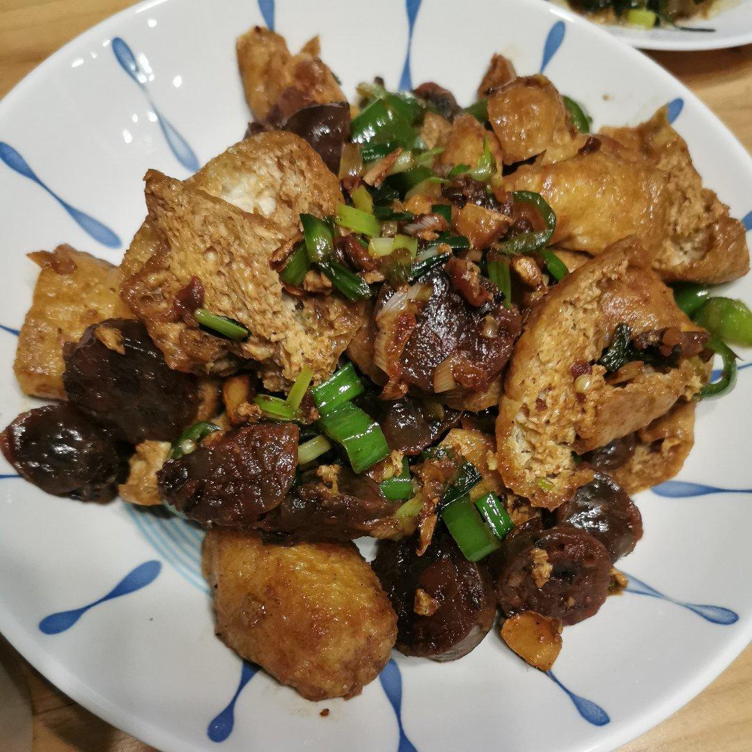青椒油豆腐