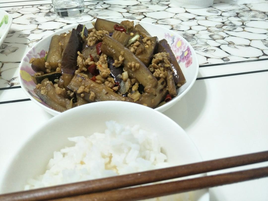 红烧肉沫茄子