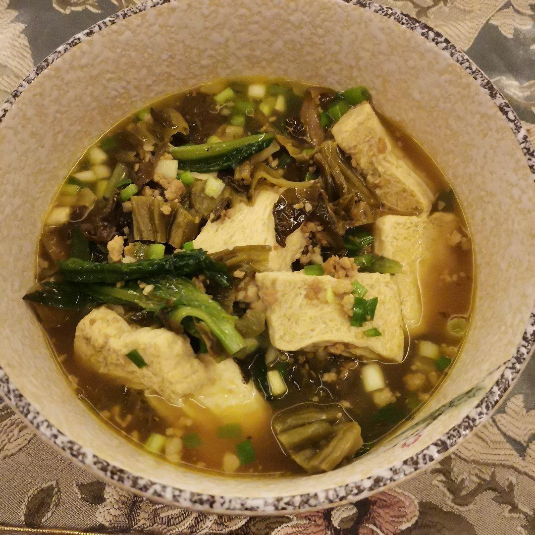 炖菜系 | 肉末冬菜炖冻豆腐