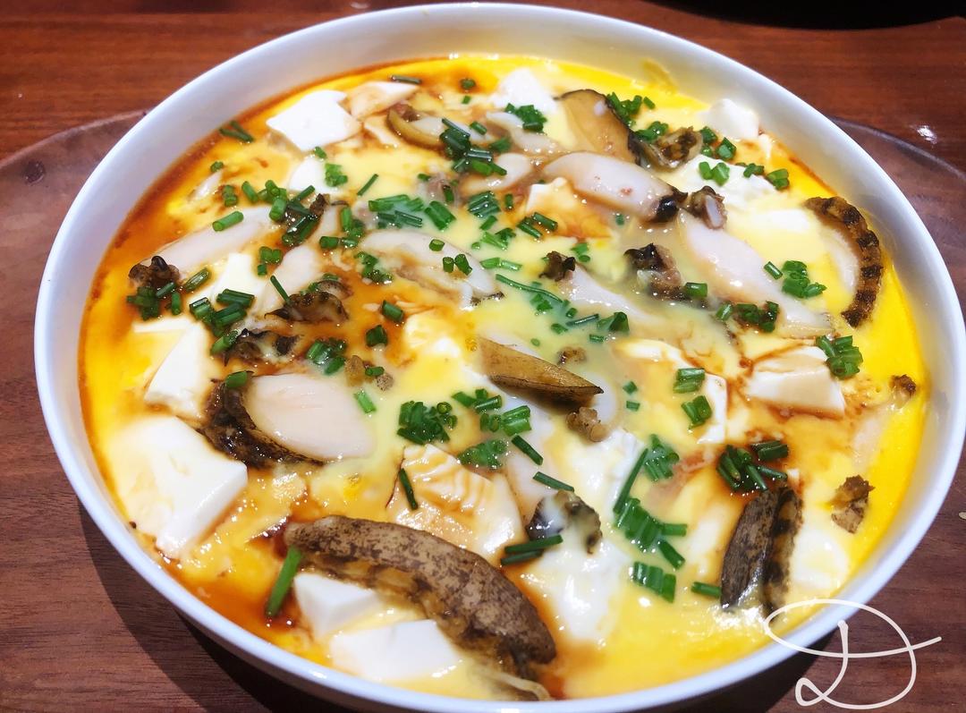沙葱鲍鱼蒸豆腐的做法