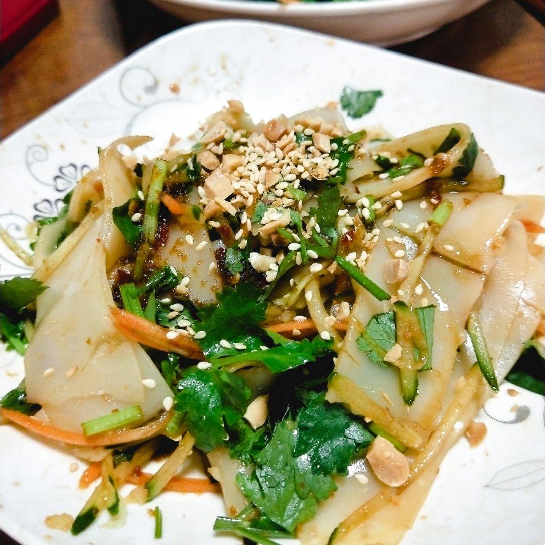 凉皮全过程（不用洗面筋，简易做法）