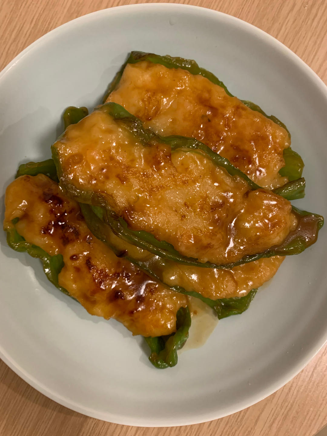 尖椒酿虾滑