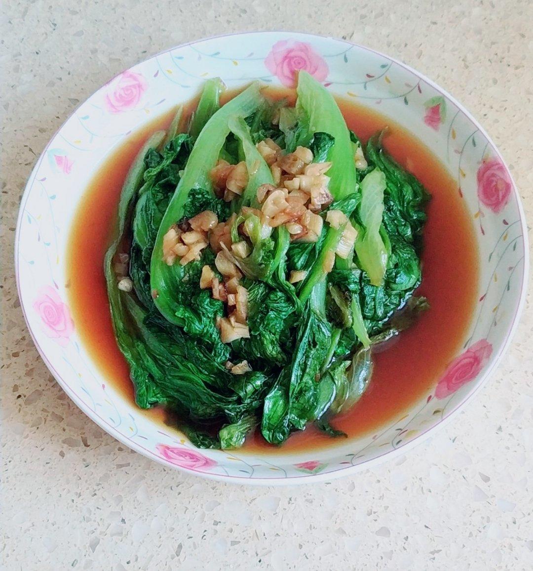 蚝油生菜（翠绿及摆盘秘诀）