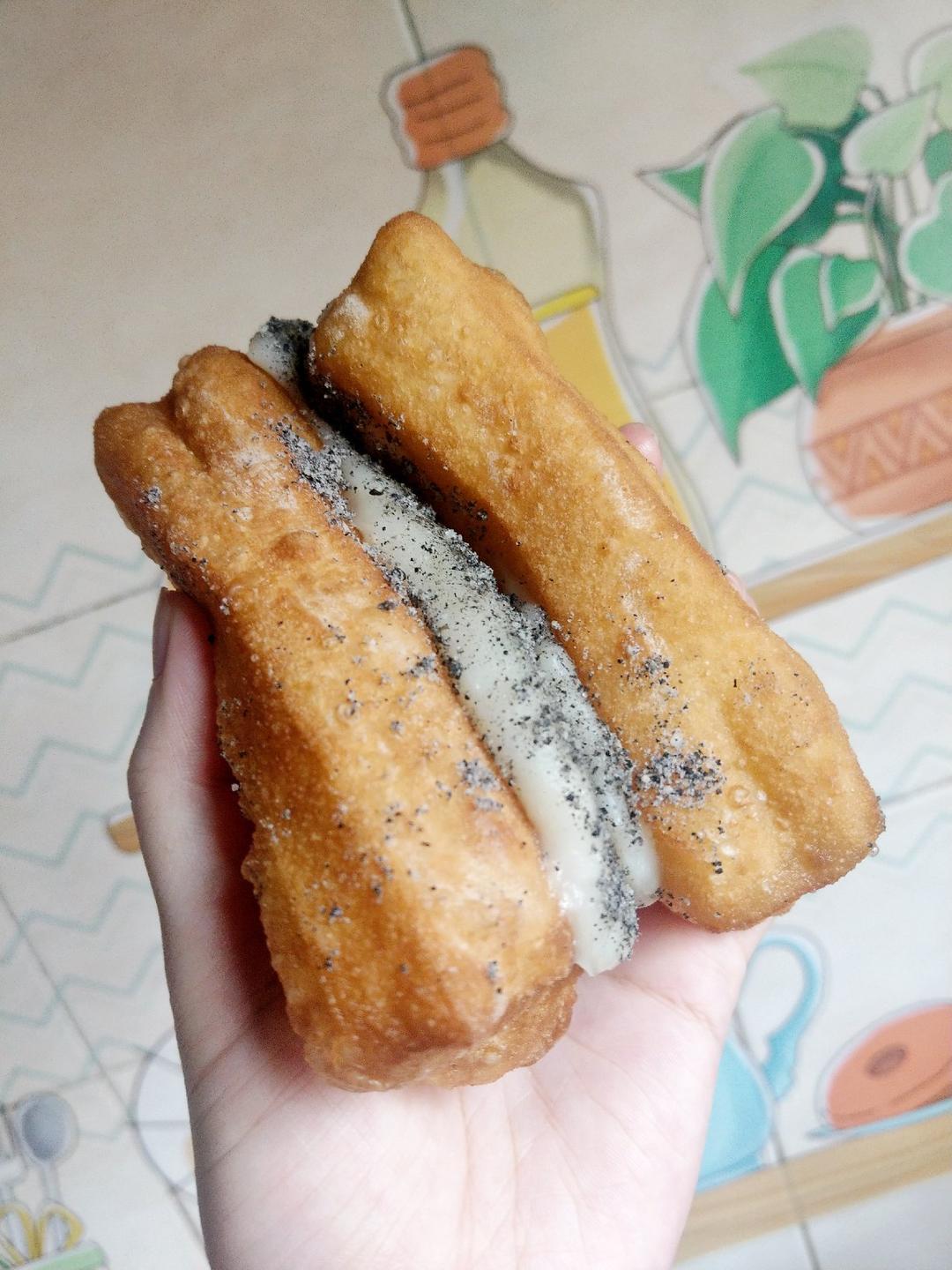 网红早餐—油条包麻糍，神仙口感，值得拥有！