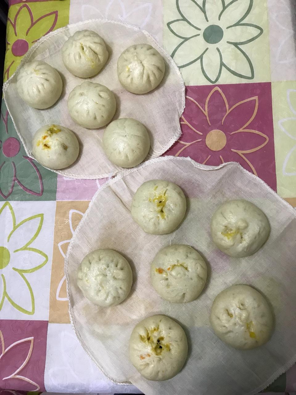 胡萝卜木耳鸡蛋素包子