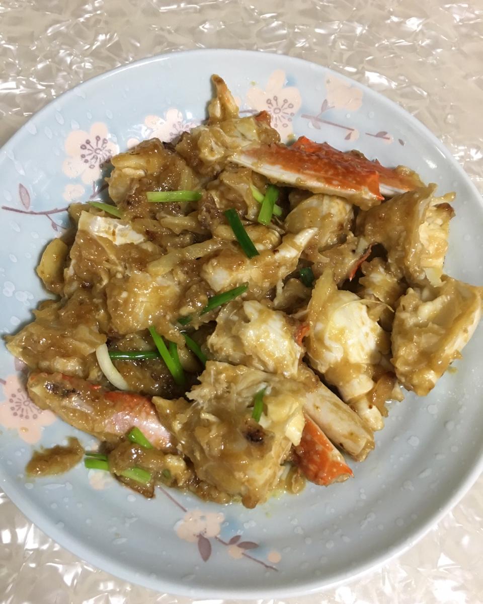 姜葱炒梭子蟹