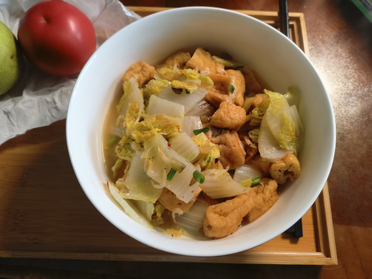 油豆腐炖白菜