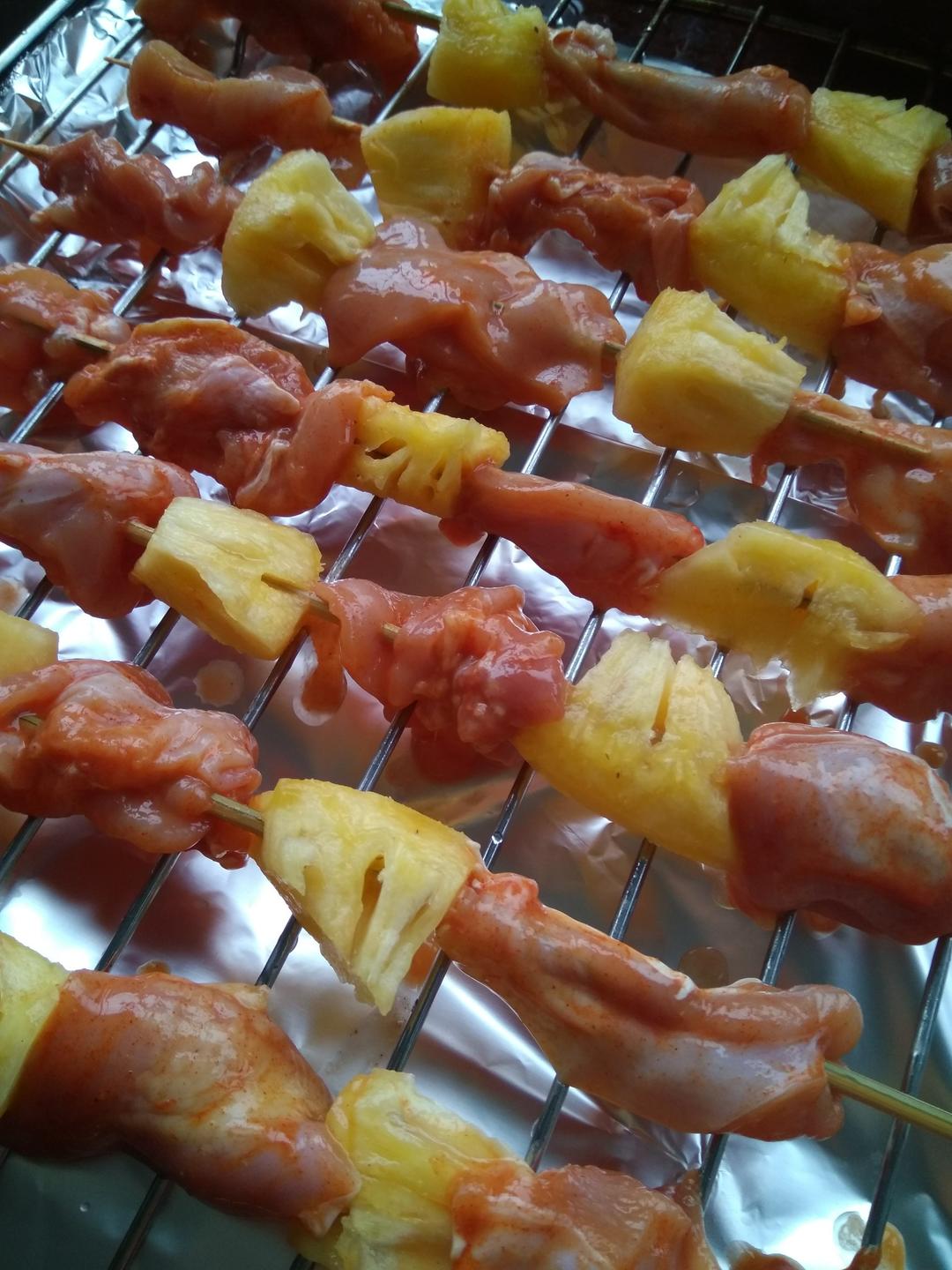 夏威夷菠萝火腿烤串儿