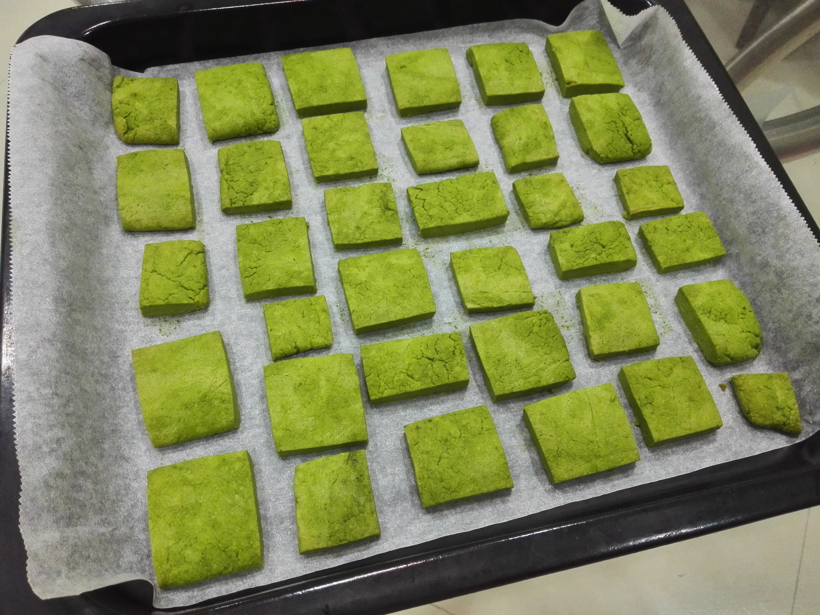 抹茶红豆米饼干
