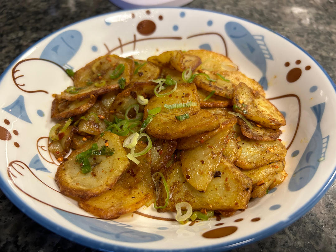 一定要做一次的孜然土豆片