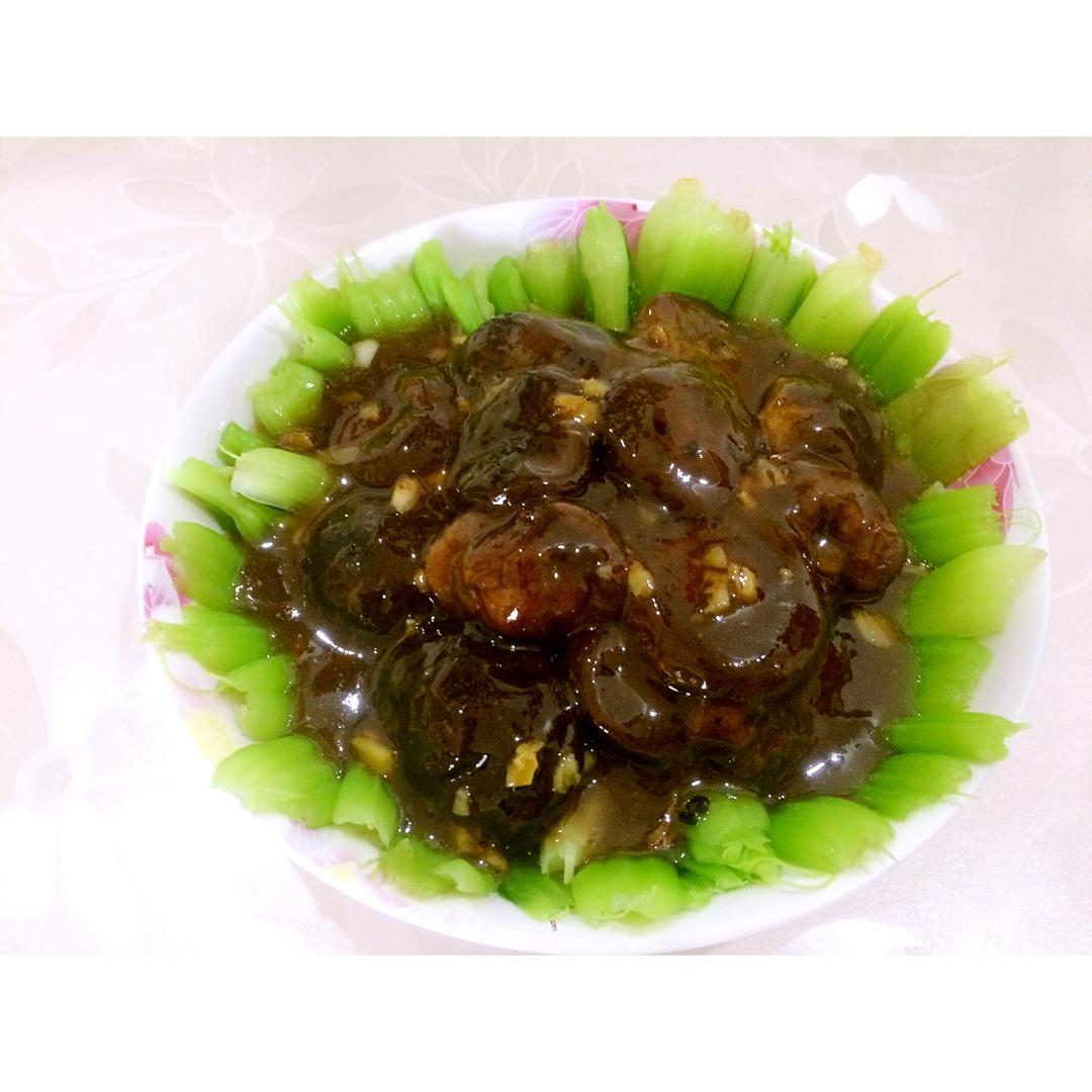 浇汁香菇油菜