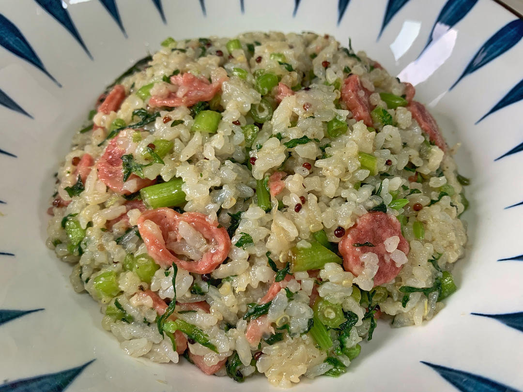 连吃三碗的茼蒿菜饭