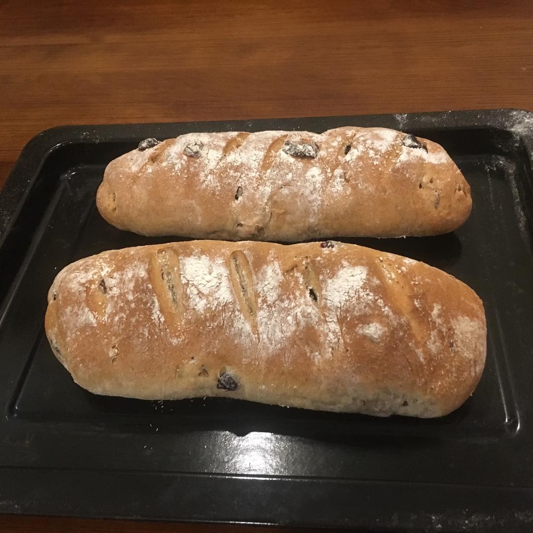 蔓越莓全麦黑糖面包