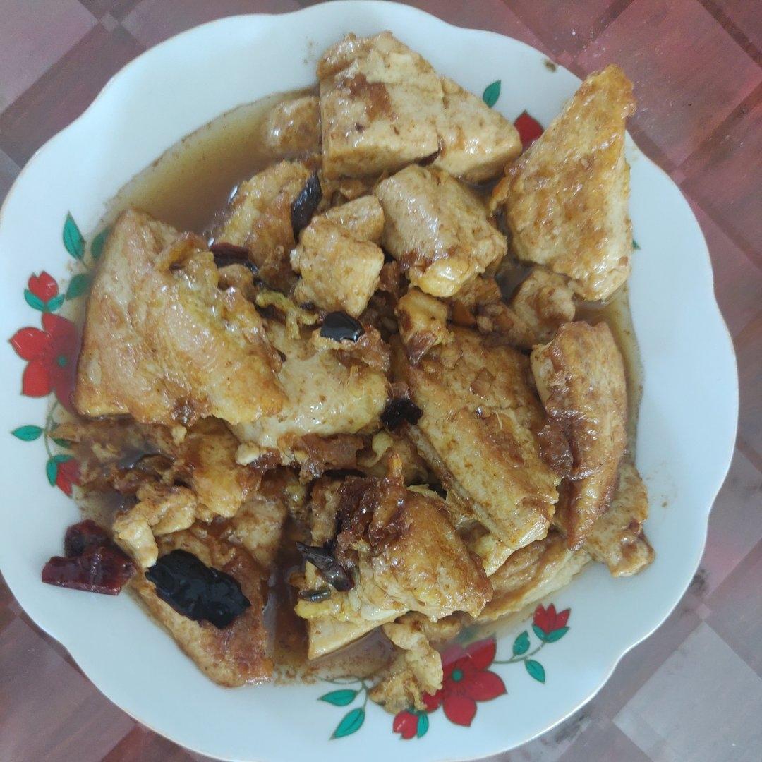 焖煎豆腐