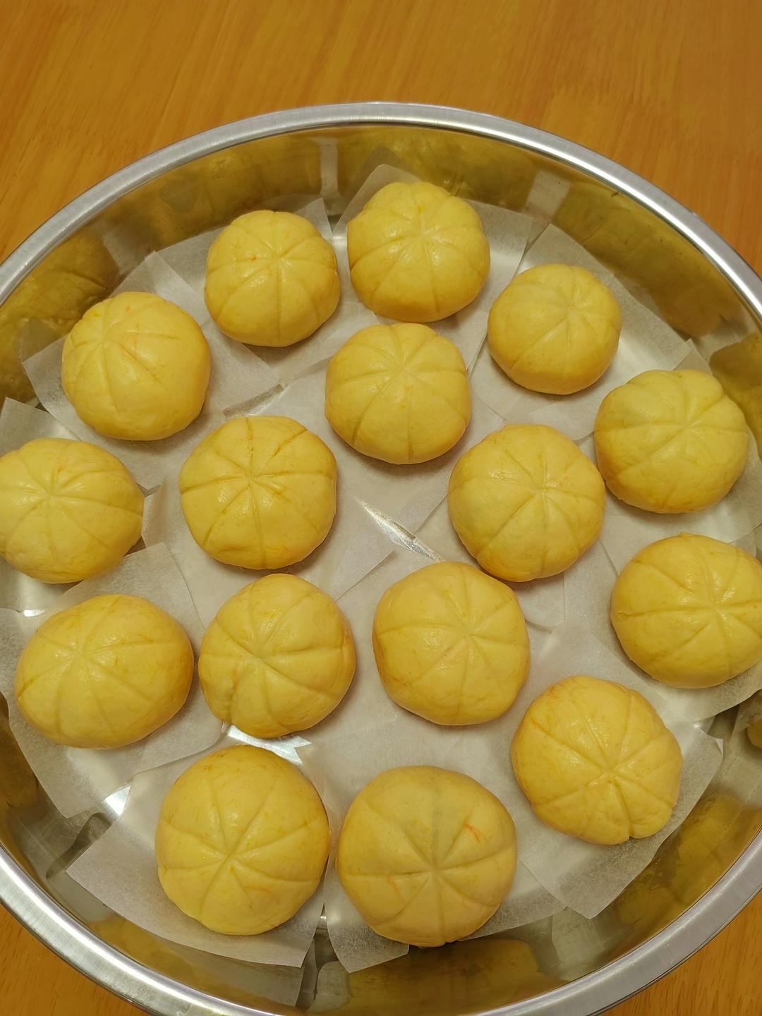 用南瓜做的南瓜豆沙包的做法 步骤24