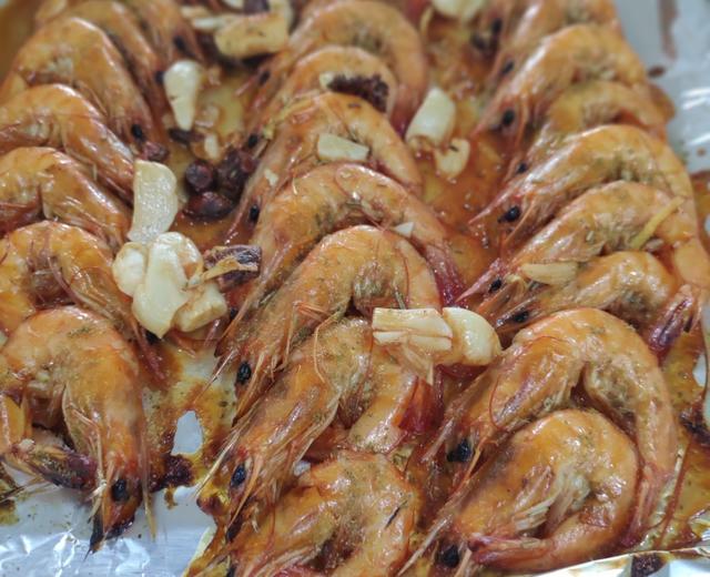 蒜泥番茄酱烤虾的做法