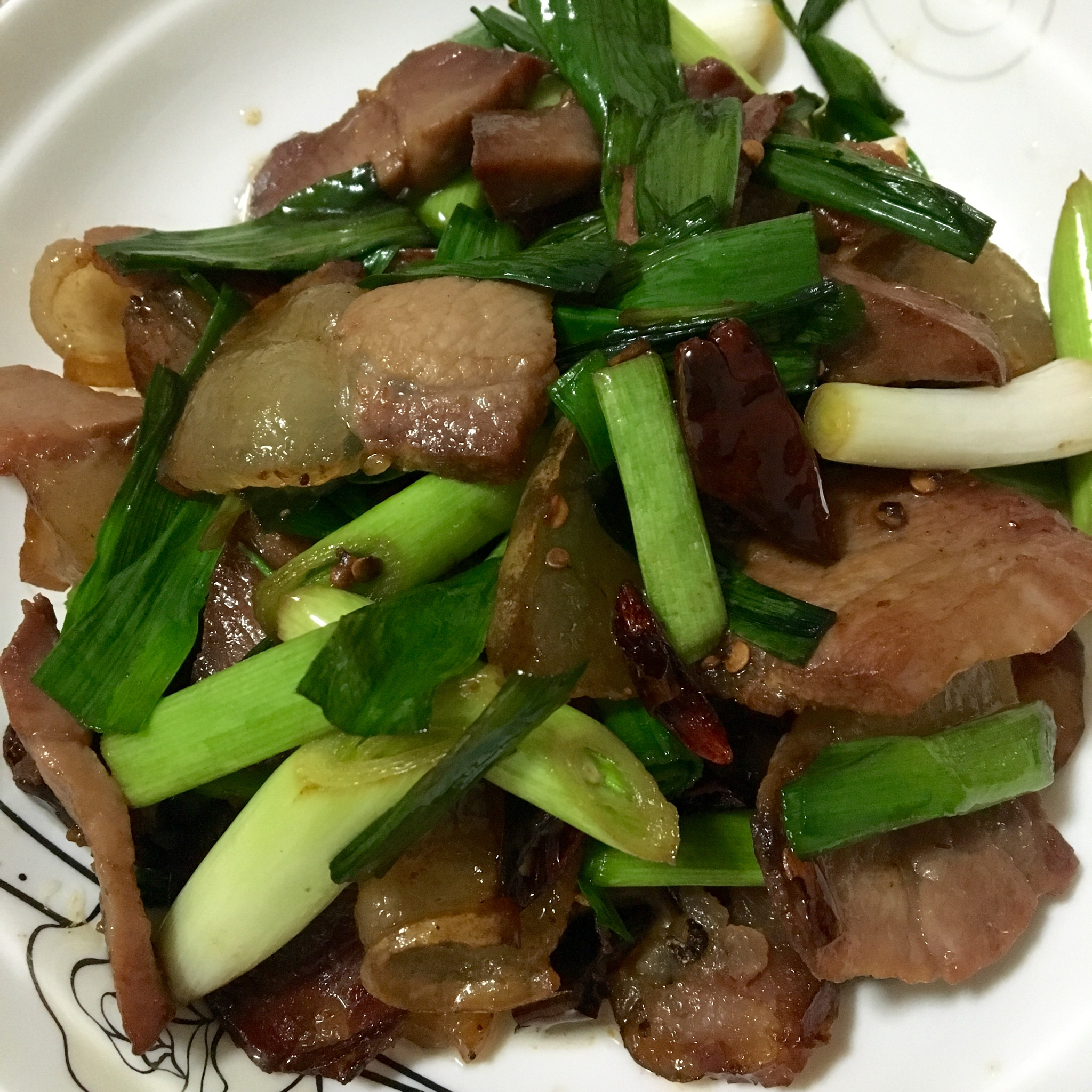 青蒜炒腊肉