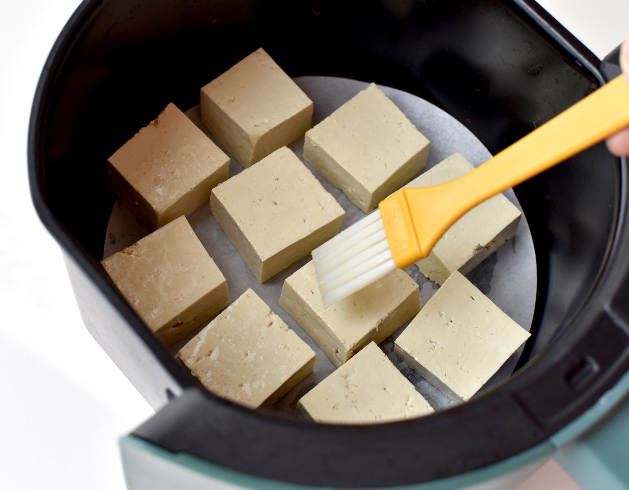 低卡高蛋白😋无油炸豆腐-空气炸锅的做法 步骤3