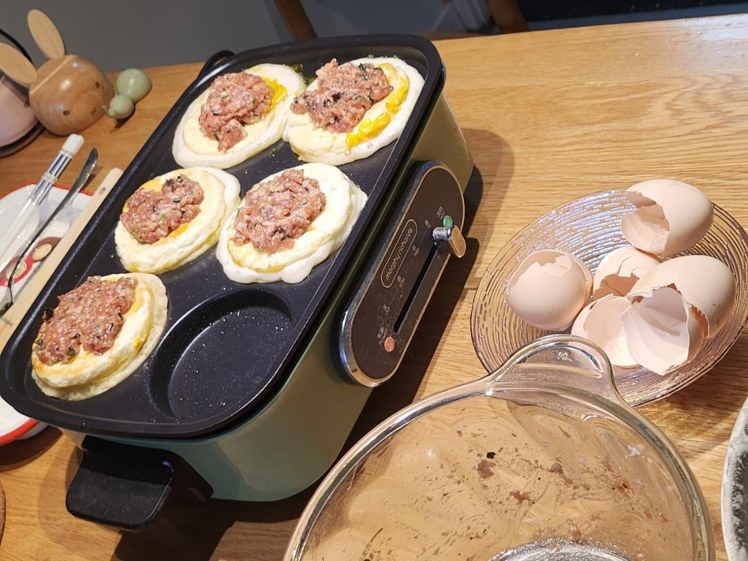 早餐霸王~沉甸甸鸡蛋汉堡