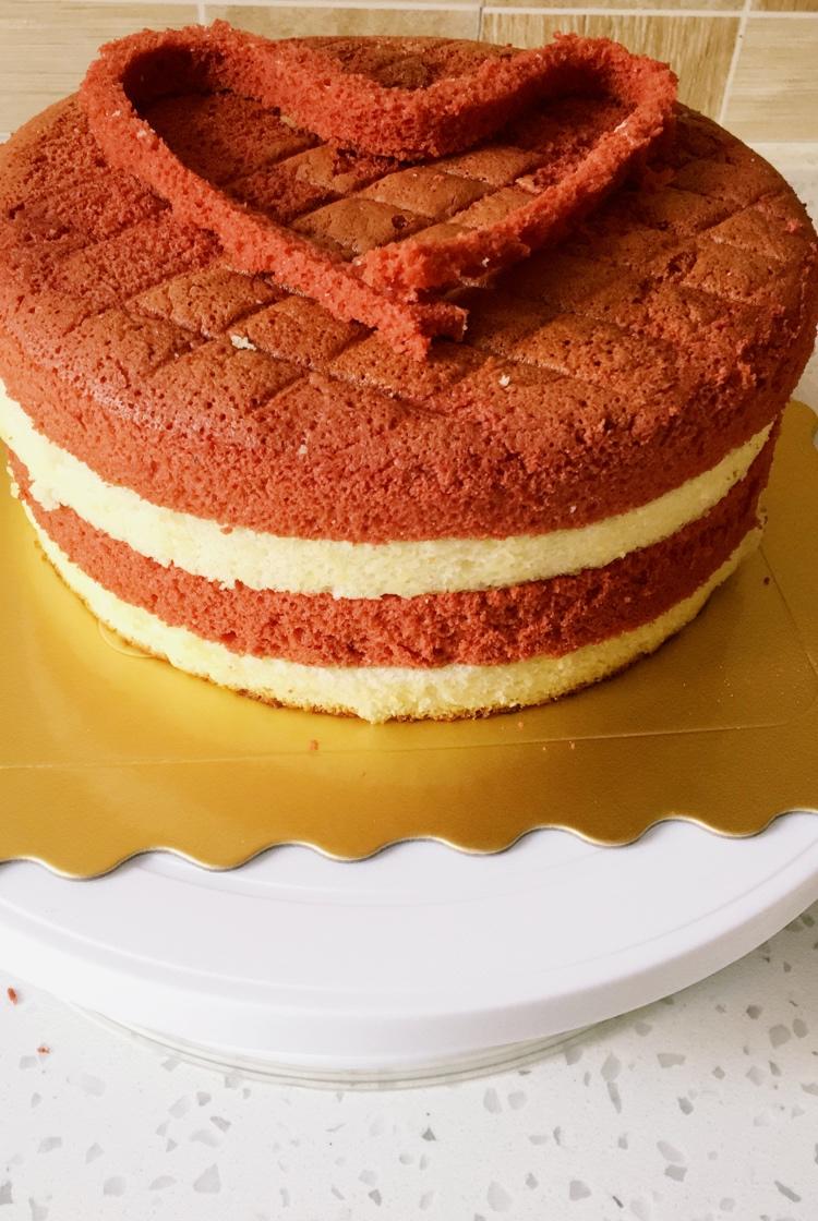 无需抹面的轻卡红丝绒蛋糕/低卡配方+装饰窍门+挤花方法/烘焙视频蛋糕篇11「美式蛋糕」