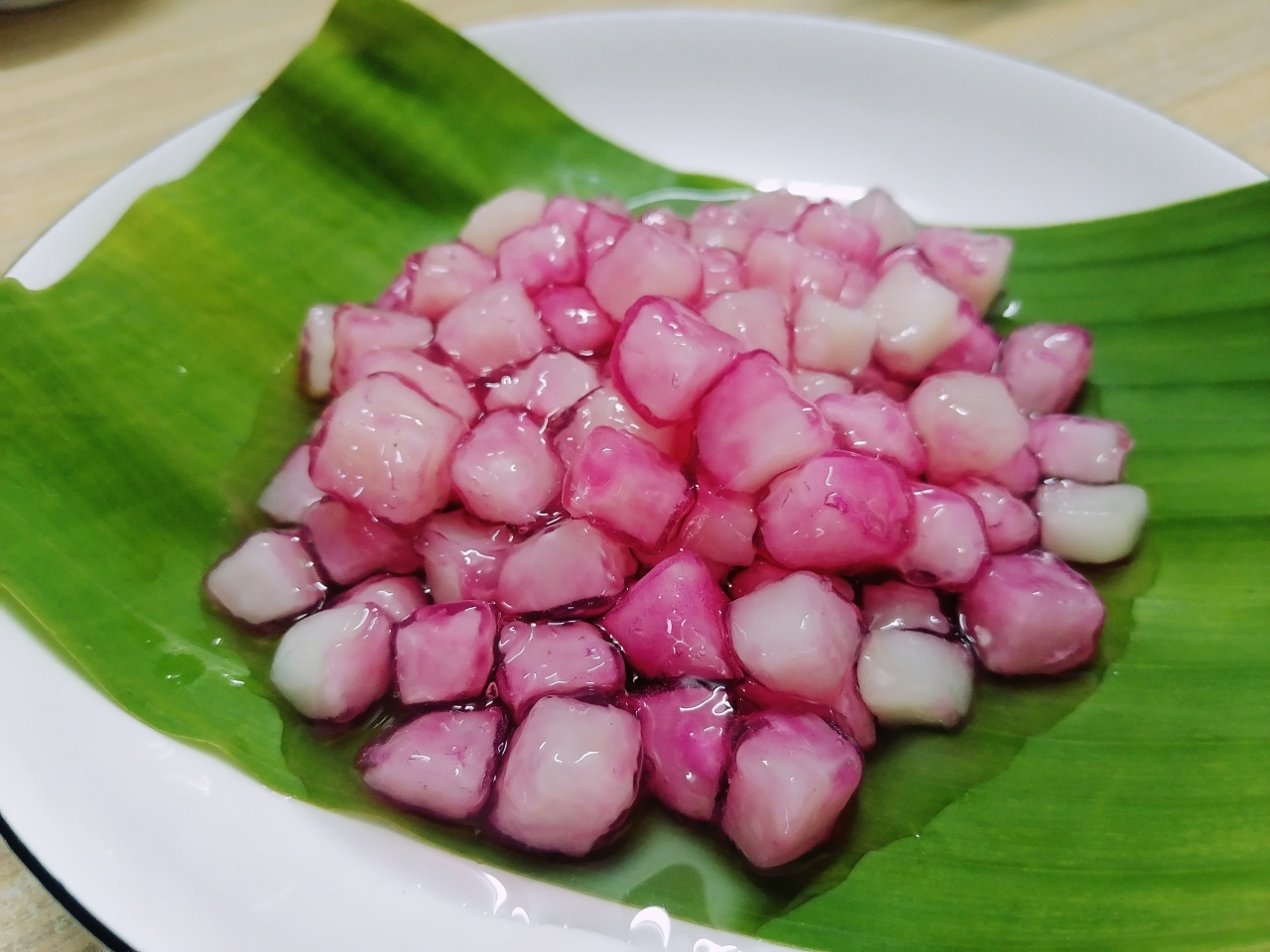 夏日甜品—泰式椰浆红宝石，马蹄（荸荠）的别样吃法