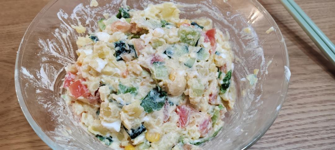 日式土豆泥沙拉（简单易学、健身代餐）