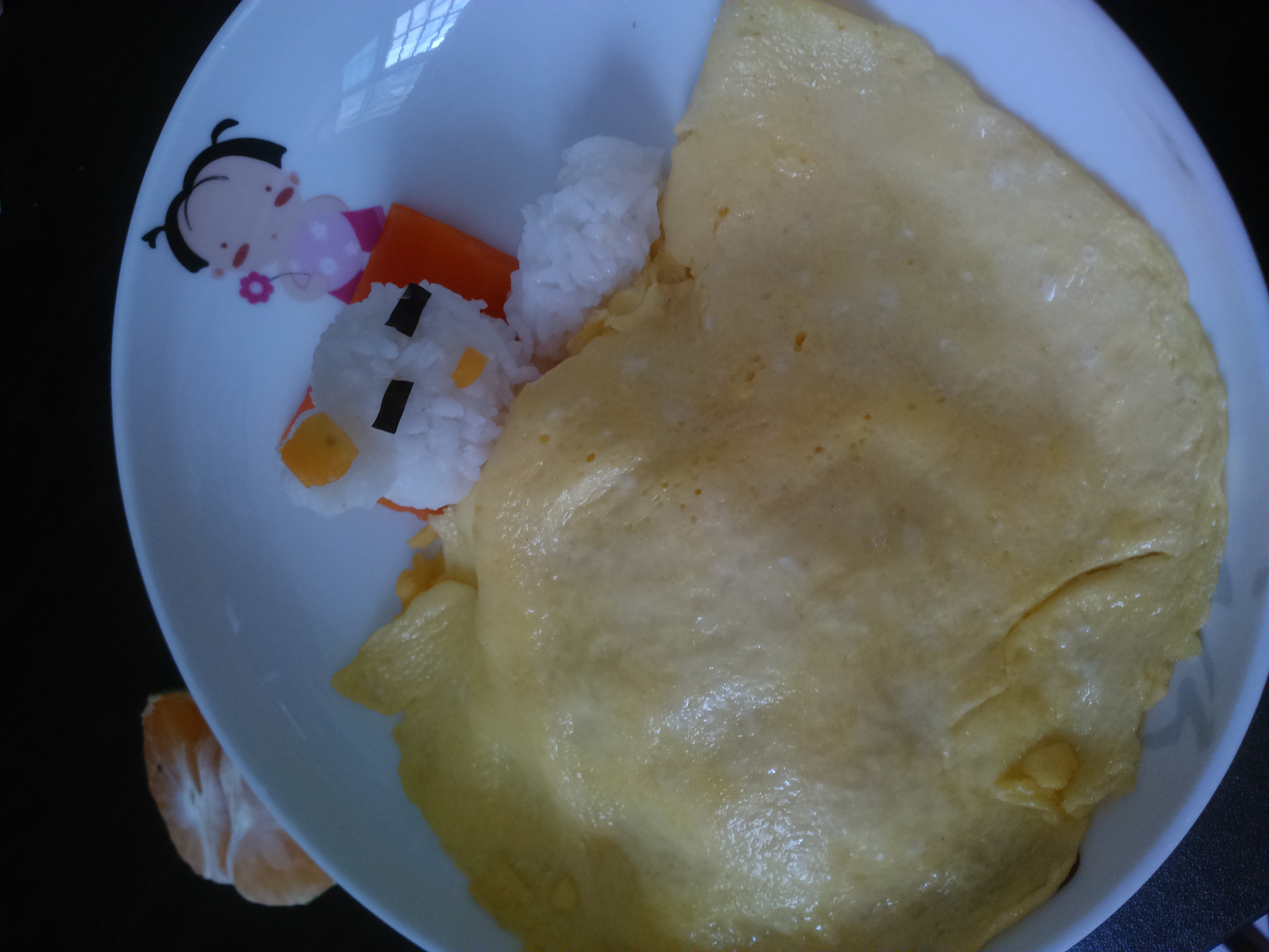 午睡的熊宝宝蛋包饭