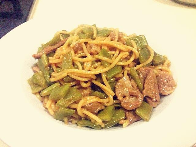 豆角焖意大利面