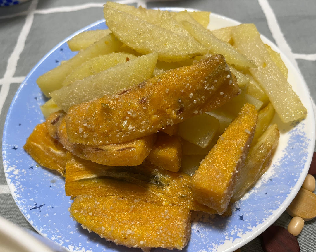 比街头还好吃的炸薯条（红薯条🍟土豆条）