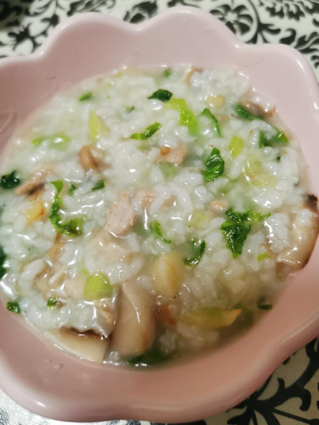 干贝瘦肉香菇蔬菜粥的做法