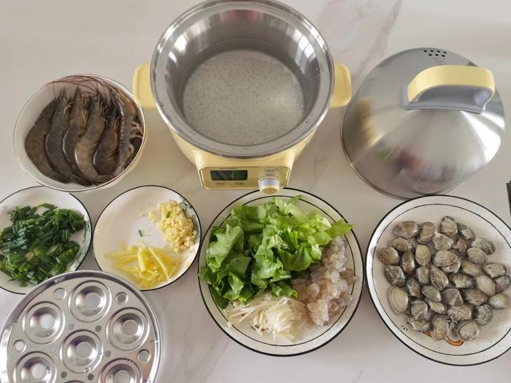 蒸汽海鲜粥【9月北鼎蒸煮炖食谱】