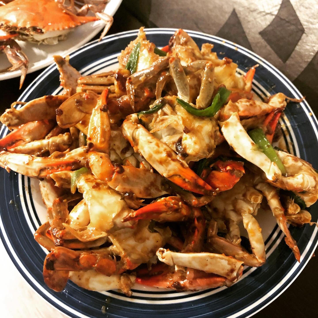 姜葱炒梭子蟹