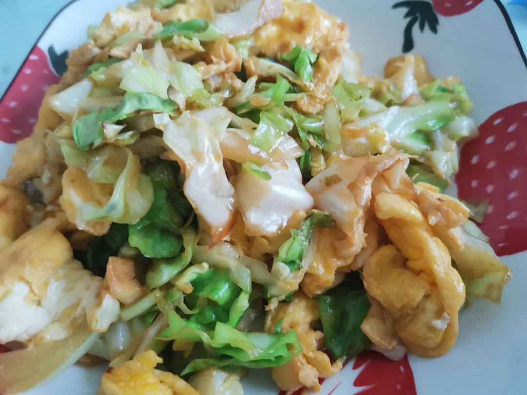 包菜炒鸡蛋