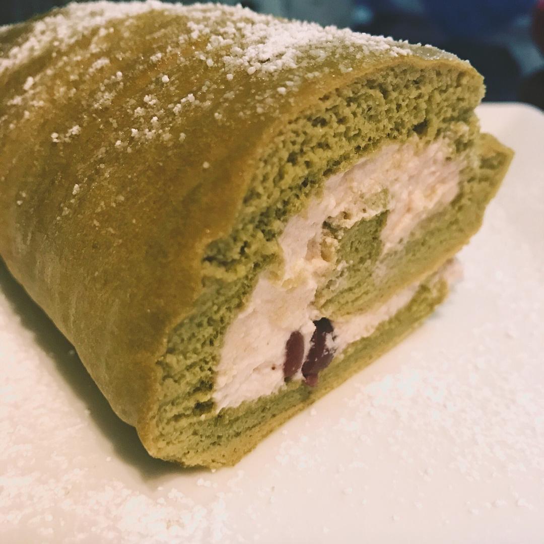 抹茶蜜豆蛋糕卷