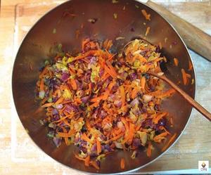 卷心菜紫甘蓝胡萝卜包（Cabbage and Carrot Steamed Stuffed  Buns)的做法 步骤3