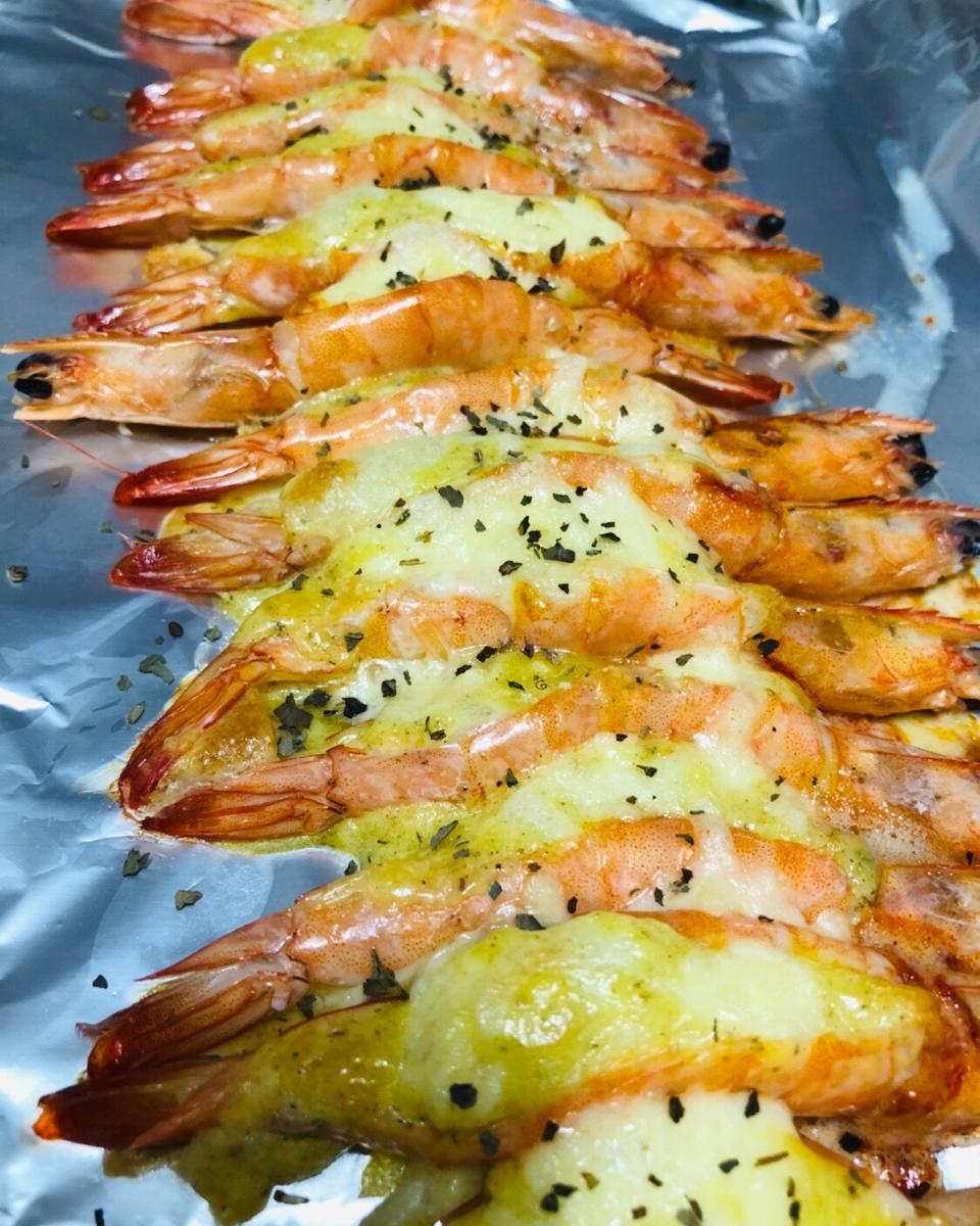 芝士烤虾（无蒜蓉版）