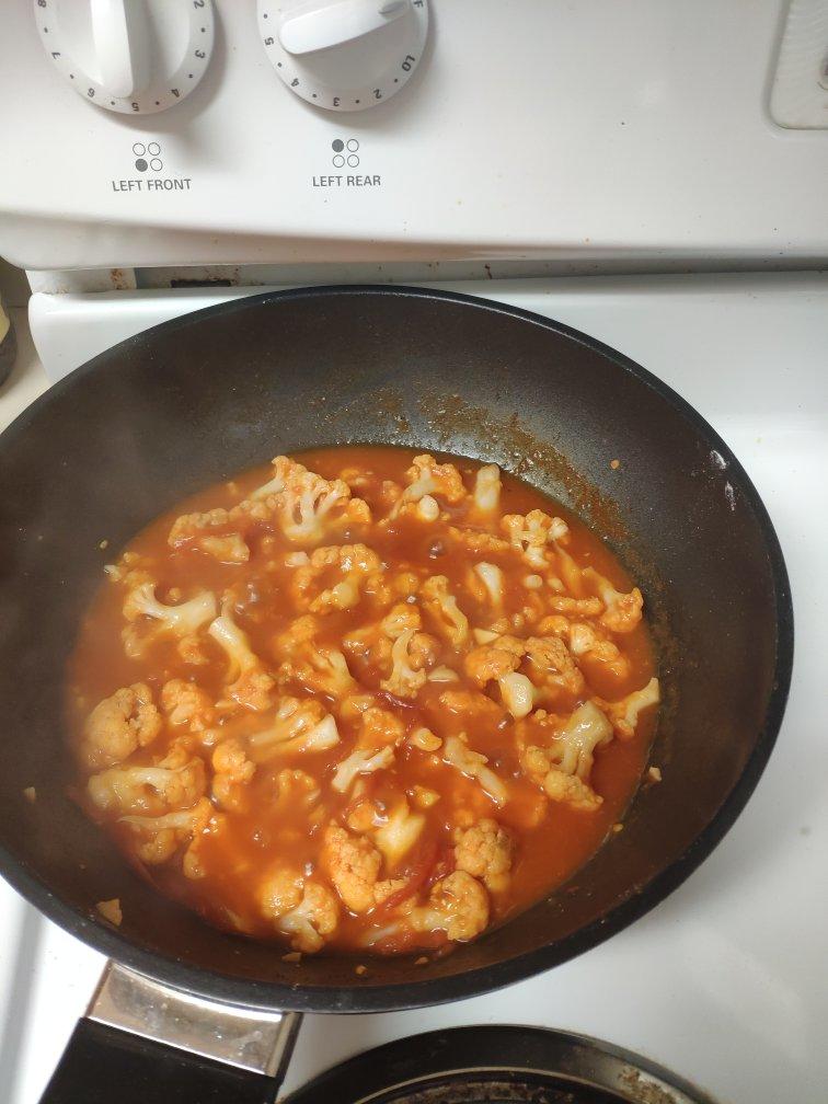 家常新手番茄炒花菜