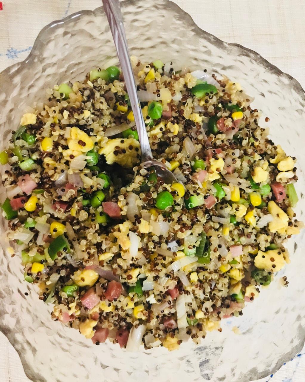 时宇琳做的【虾仁蔬菜炒藜麦】