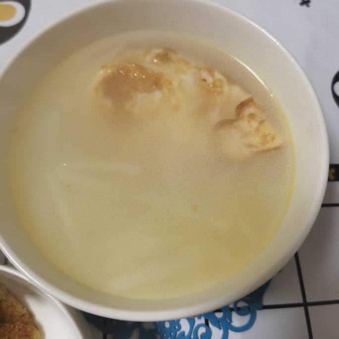 快手掉称白萝卜鸡蛋汤