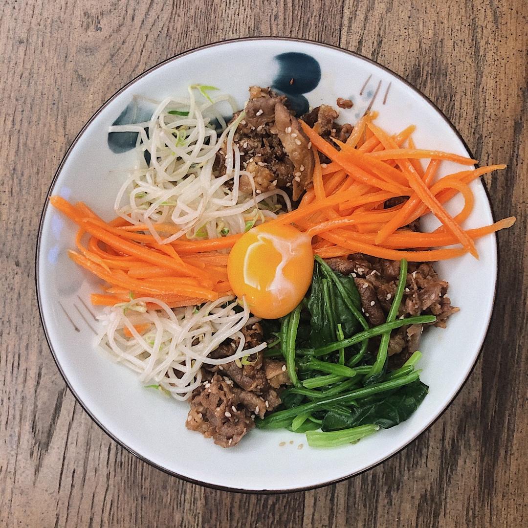 🔥日式石锅拌饭（平锅版.料理店快手、美味的秘诀.烧肉汁配方.好吃到泪奔😂）